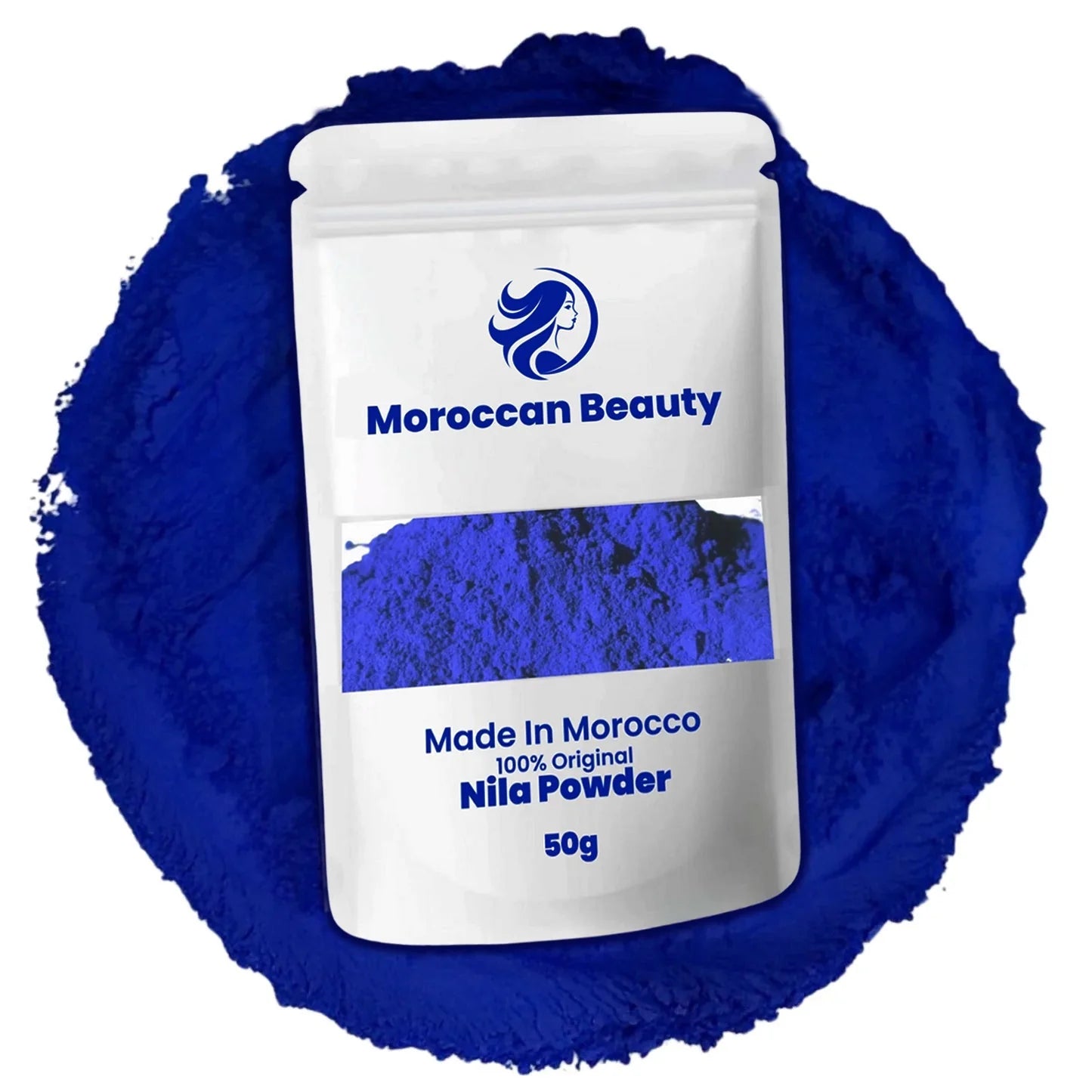 Original Moroccan Blue Nila Powder For Skin Whitening - 50g