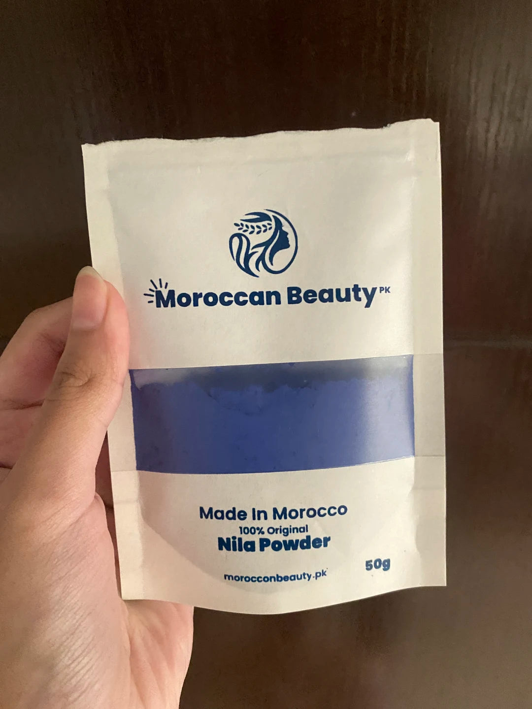 Original Moroccan Blue Nila Powder For Skin Whitening - 50g